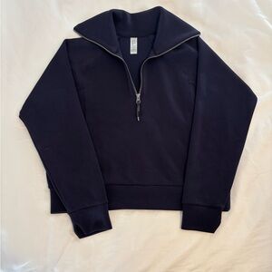 Spanx Women’s Quarter Zip Up. Navy Blue. Like New